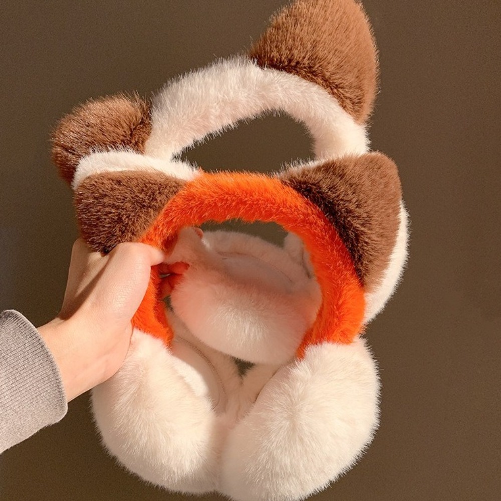 Earmuffs Foldable - ที่ปิดหูแฟชั่นลายการ์ตูน กันลม ให้ความอบอุ่นในฤดูหนาว ที่ปิดหูขนนุ่ม ที่ปิดหูแบบพับได้ สำหรับปั่นจักรยาน