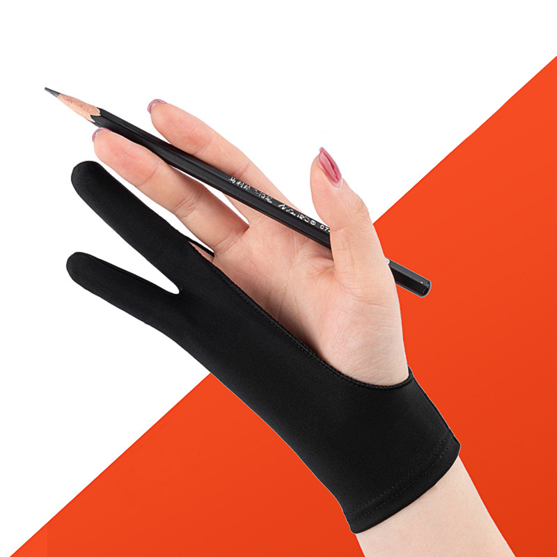 Touch Screen Gloves - ถุงมือวาดภาพสองนิ้วป้องกันการสัมผัสสำหรับแท็บเล็ตดิจิตอลบอร์ดทัชสกรีนป้องกันการเปรอะเปื้อนอุปกรณ์ภาพสีน้ำมัน
