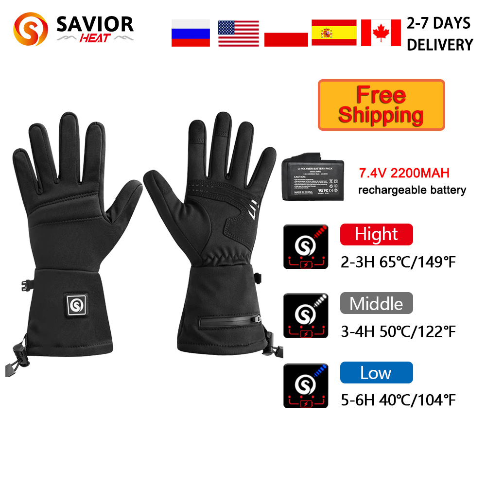 Touch Screen Gloves - กวางหิมะ S18 ฤดูหนาวถุงมืออุ่นถุงมือไฟฟ้ารถจักรยานยนต์Windproofแบตเตอรี่หน้าจอสัมผัสเล่นสกีLight Warm Cover The