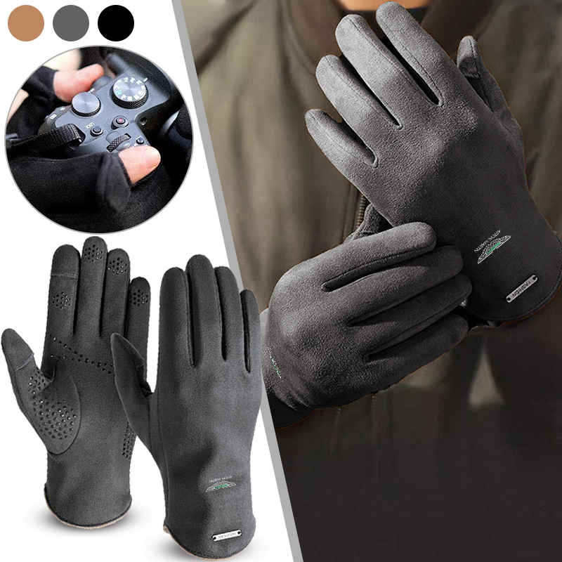Touch Screen Gloves - ถุงมือมอเตอร์ไซค์สำหรับใช้งานกลางแจ้ง 1 คู่ หนา ทนลม รองรับการสัมผัสหน้าจอ