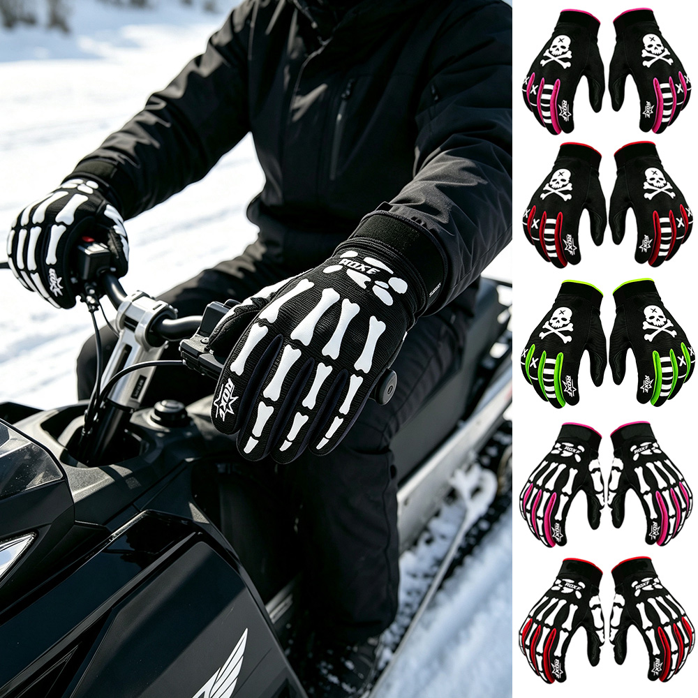 Touch Screen Gloves - ถุงมือป้องกันการลื่นสำหรับรถสโนว์โมบิล, ถุงมือทนต่อการสึกหรอที่รองรับการสัมผัสหน้าจอสำหรับกิจกรรมเบสบอล ล่าสัตว์ และเดินป่า