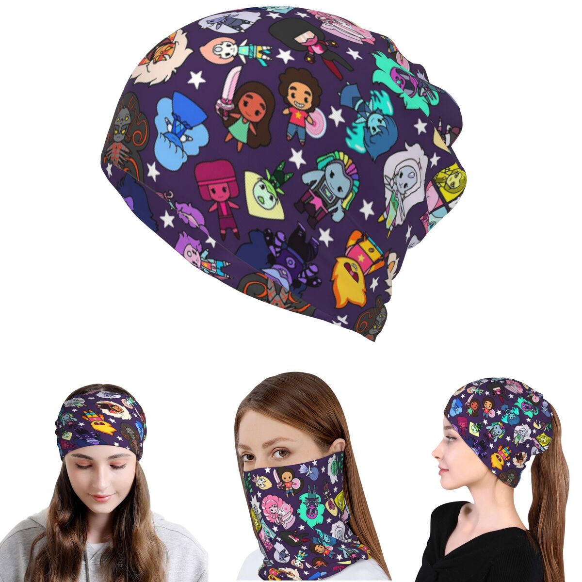 Knit Beanie Hat Warm - คริสตัล เจ็มส์ สตีเว่น ยูนิเวิร์ส ผ้าพันคอ ผ้าคลุมหน้า