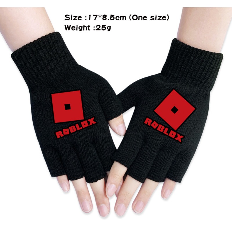 Touch Screen Gloves - ถุงมือกันหนาวแบบไม่มีนิ้วสำหรับเล่นเกม ROBLOX ลายการ์ตูน ถุงมือแบบสัมผัสหน้าจอได้ เหมาะสำหรับฤดูใบไม้ร่วงและฤดูหนาว ของขวัญสุดพิเศษ