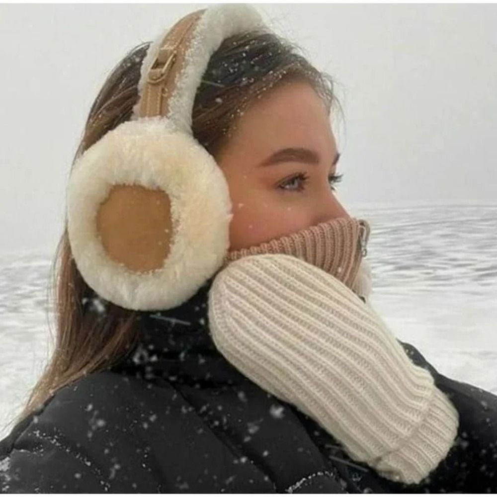 Earmuffs Foldable - ที่ครอบหูผ้ากำมะหยี่ที่อุดหูพับเก็บได้สำหรับผู้หญิงผู้ชายที่ปิดหูให้ความอบอุ่นในฤดูหนาวกลางแจ้งที่ครอบหูแฟชั่นที่อุดหู