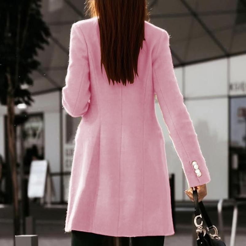 652F สตรีฤดูใบไม้ร่วงฤดูหนาวเส - Wool Coat Peacoat บทวิจารณ์และราคา