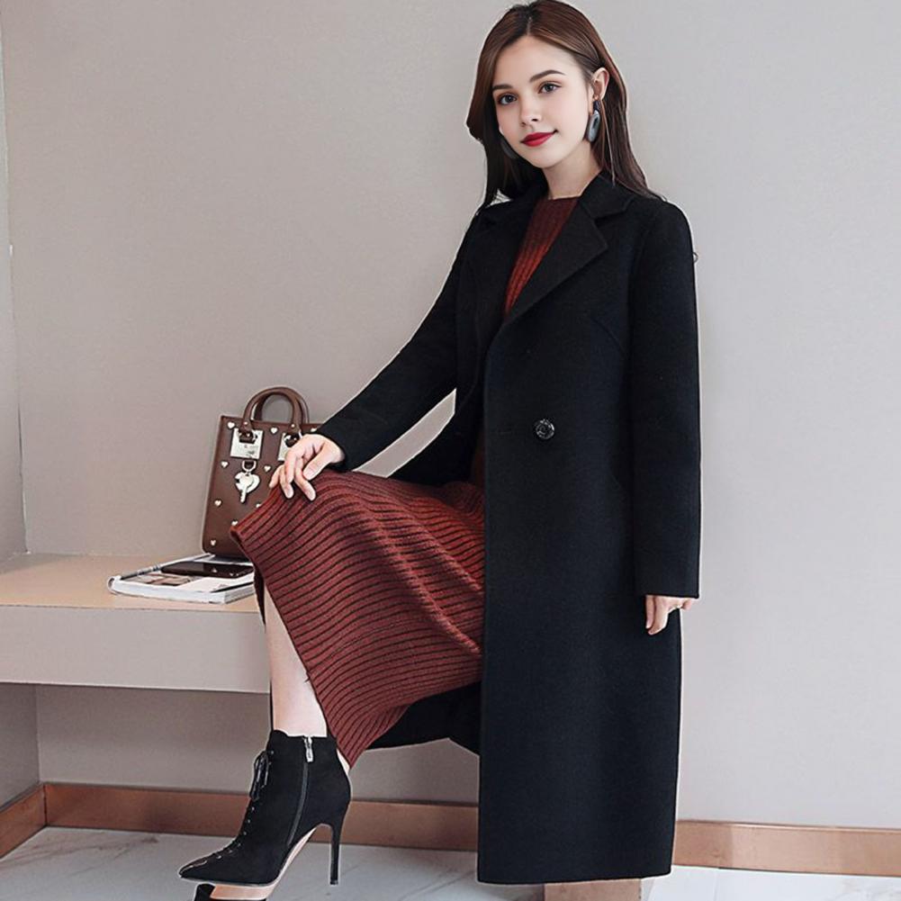 เสื้อโค้ทขนสัตว์ผู้หญิง สีพื้น - Wool Coat Peacoat บทวิจารณ์และราคา