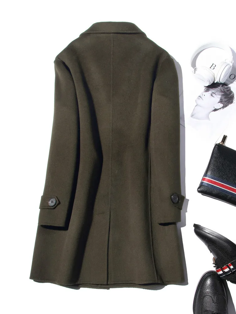 AYUNSUE 100% เสื้อขนสัตว์ผู้ชา - Wool Coat Peacoat บทวิจารณ์และราคา