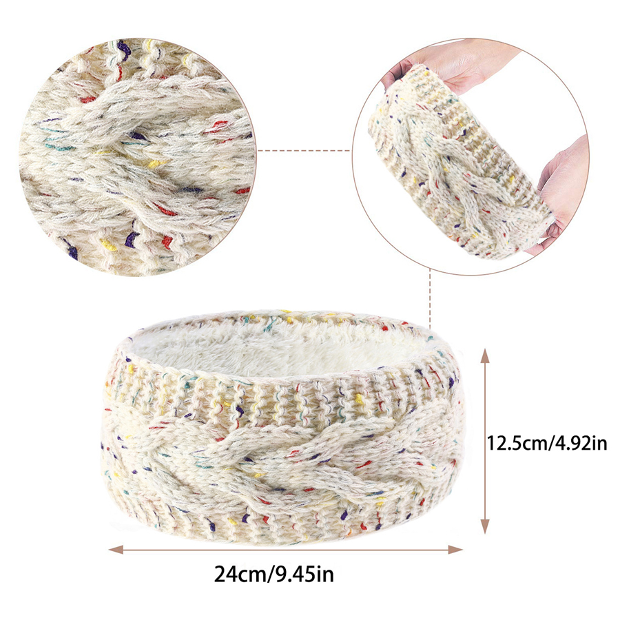 ที่คาดผมถักไหมพรมสำหรับผู้หญิง - Fleece Ear Warmer Band บทวิจารณ์และราคา