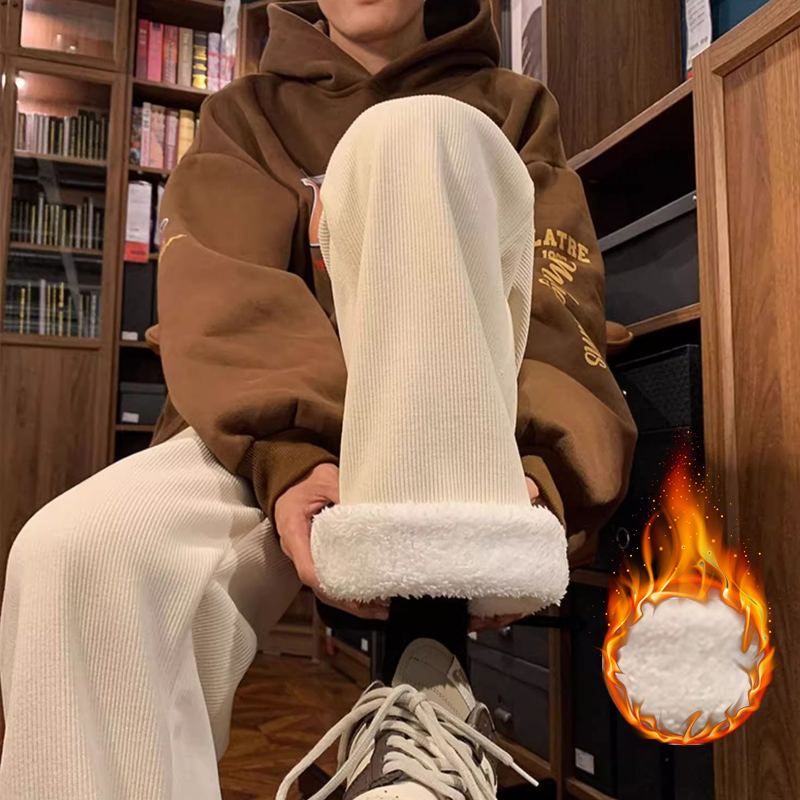 กางเกงขายาวผู้ชายผ้าขนแกะหนานุ - Corduroy Pant Warm บทวิจารณ์และราคา
