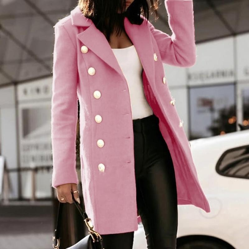 ผู้หญิงฤดูใบไม้ร่วงฤดูหนาวเสื้ - Wool Coat Peacoat บทวิจารณ์และราคา