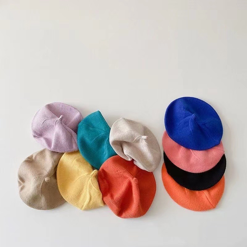 หมวกเบเร่ต์เด็กถักไหมพรมแบบใหม - Knit Beanie Hat Warm บทวิจารณ์และราคา