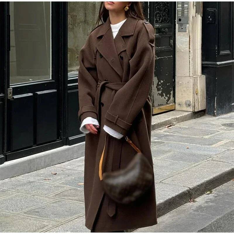 เสื้อโค้ทผู้หญิงสีเทาหรูหรา ผ้ - Wool Coat Peacoat บทวิจารณ์และราคา