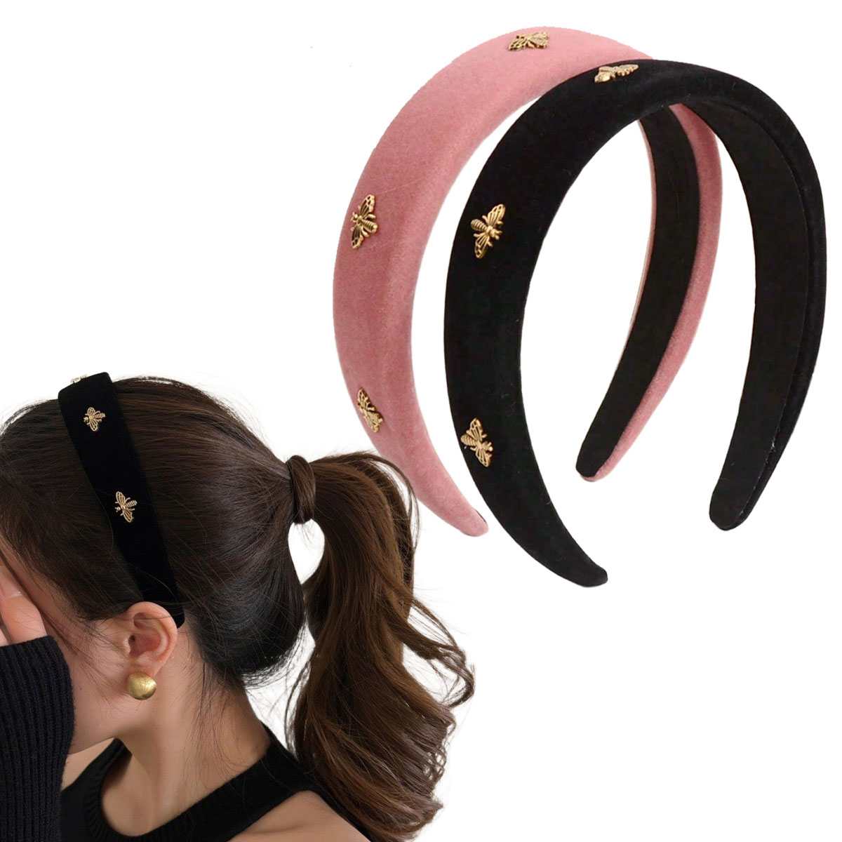 ที่คาดผมกำมะหยี่สีดำลิตเติ้ลบี - Winter Headband Fleece บทวิจารณ์และราคา