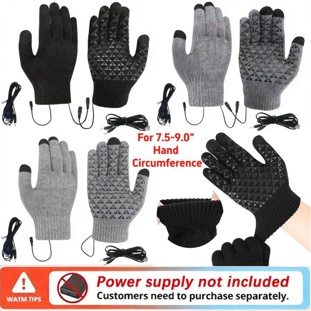 ถุงมือถักแบบมีฮีตเตอร์ USB 5-1 - Touch Screen Gloves บทวิจารณ์และราคา